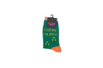 Women's Kiss Me I'M Irish Sock By Hot Sox (Forest)