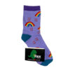 Kids Purple Rainbows sock from Rex by SOCKBOX